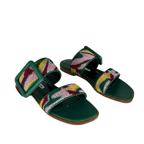 Manolo Blahnik Multicolor Sandals - Picture 4 of 14